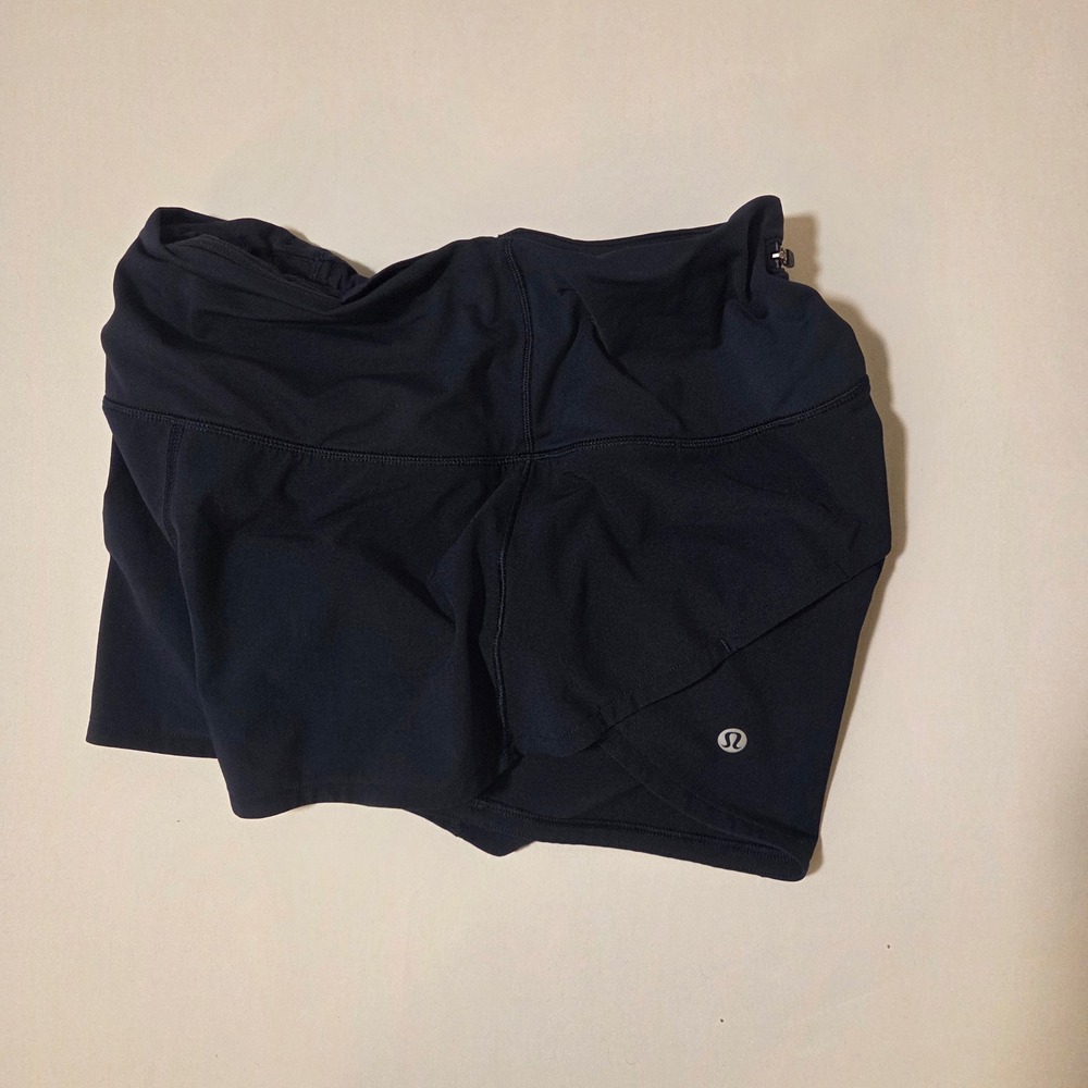 Lululemon Speed Up Short Long 4" Updated Fit True Navy Running Shorts W7AYMT 4 - Picture 9 of 12